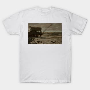 Fishing Hut Off Pierhead, Viareggio, Italy by Elihu Vedder T-Shirt